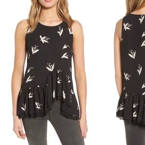 Chelsea28 Wavy Peplum Tank